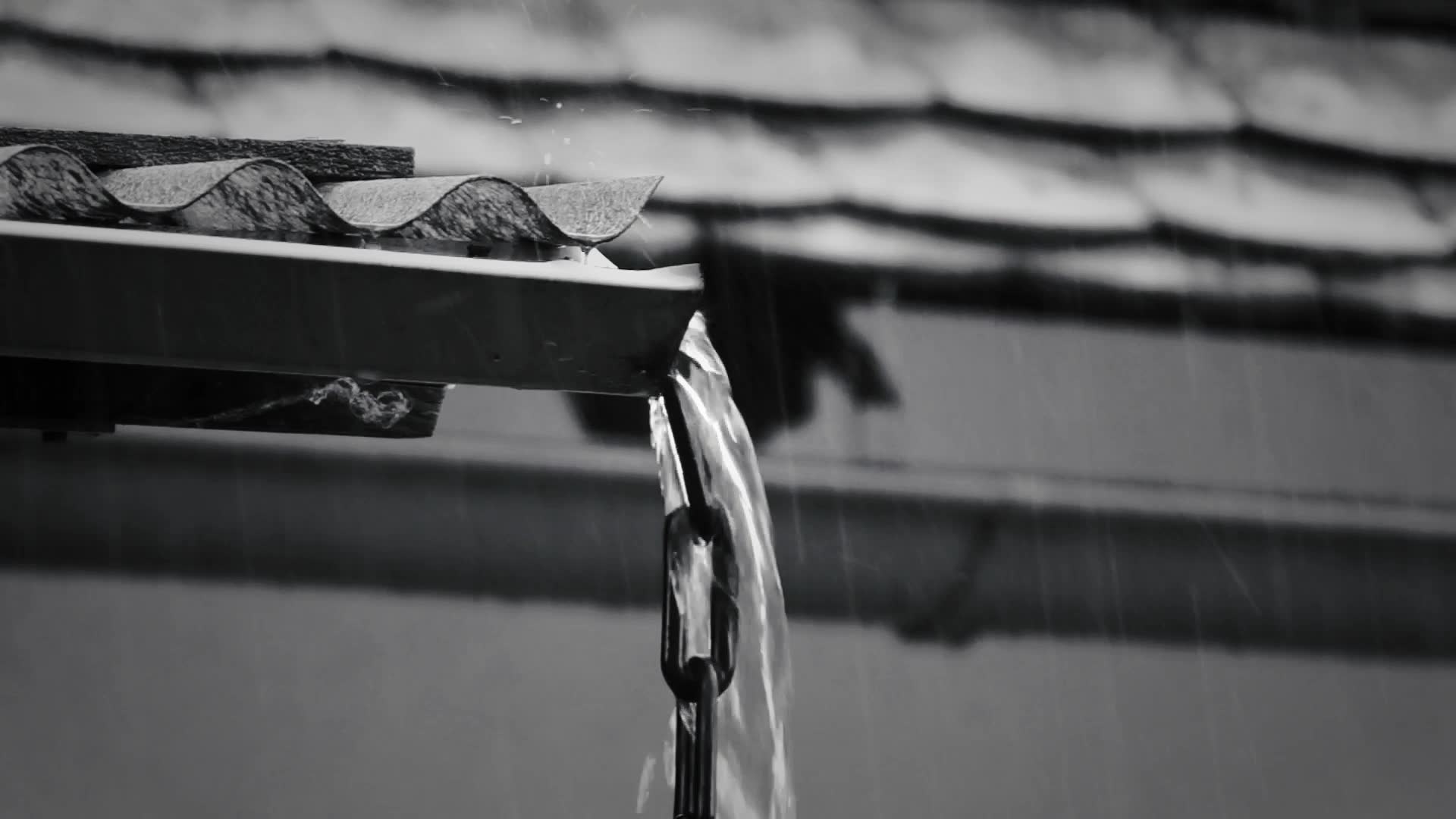 Water Flowing Downstream From The Gutter